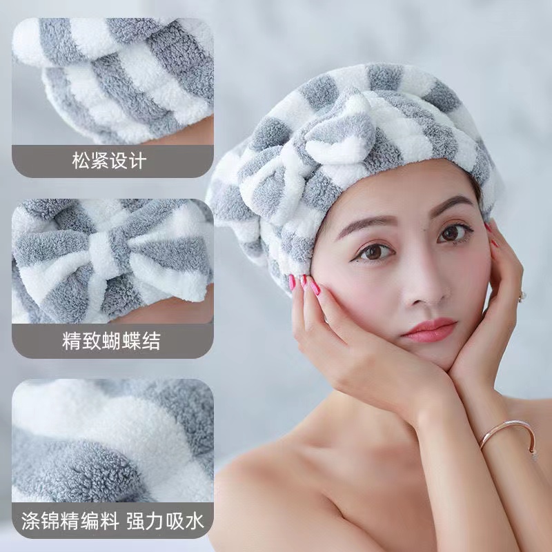 网红新款干发帽包头巾速干吸水加厚双层美女洗头专用快速干发帽