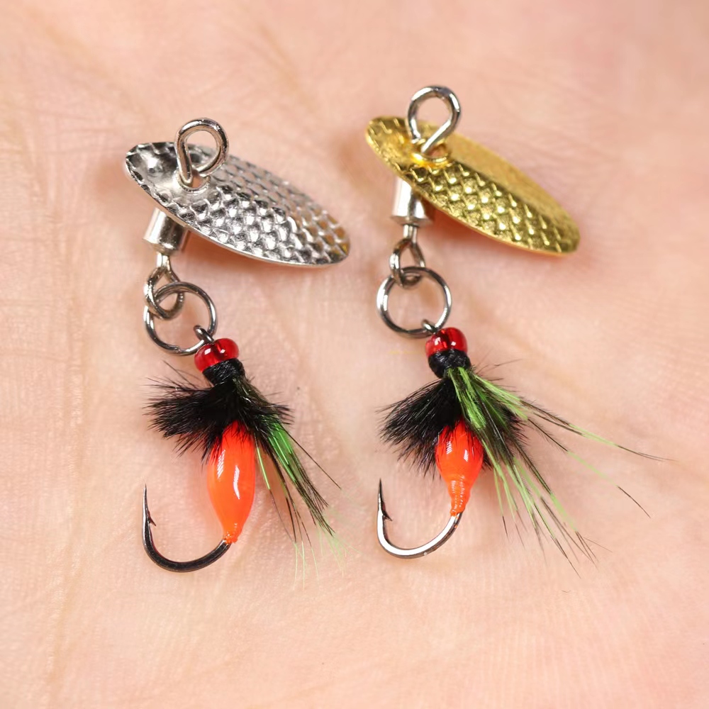 （带翅膀改装飞旋毒蚊）破龟连杆必备微物路亚新款飞蝇钩钓组绑法