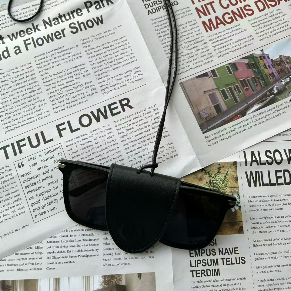 高档轻奢真皮眼镜夹帽夹丝巾夹口罩夹新款眼镜套包包挂件挂脖项链