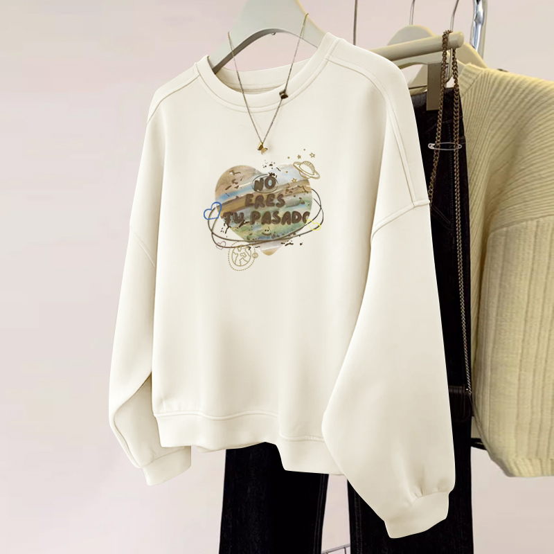 早秋薄款卫衣女2024秋冬季新款爆款宽松时尚洋气加绒加厚女士上衣