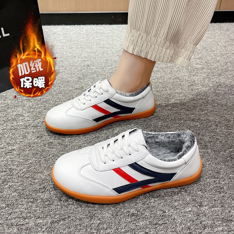 冬季太极鞋棉鞋加绒加厚保暖软牛皮牛筋底男女武术练功鞋真皮04M