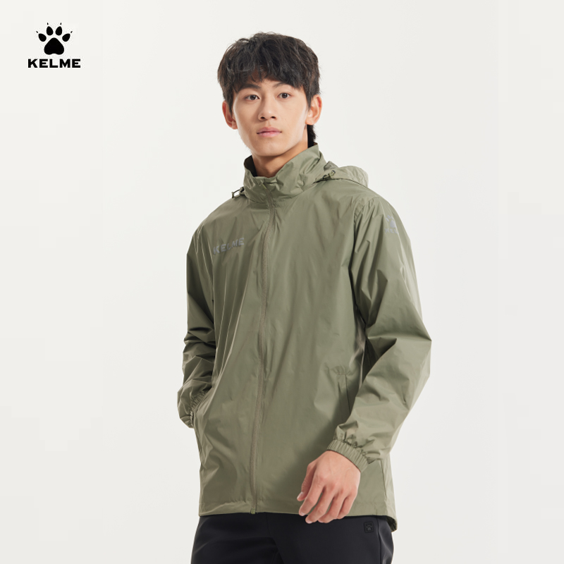 卡尔美旗舰店【面料防水】足球风雨衣户外训练运动外套防风衣BX
