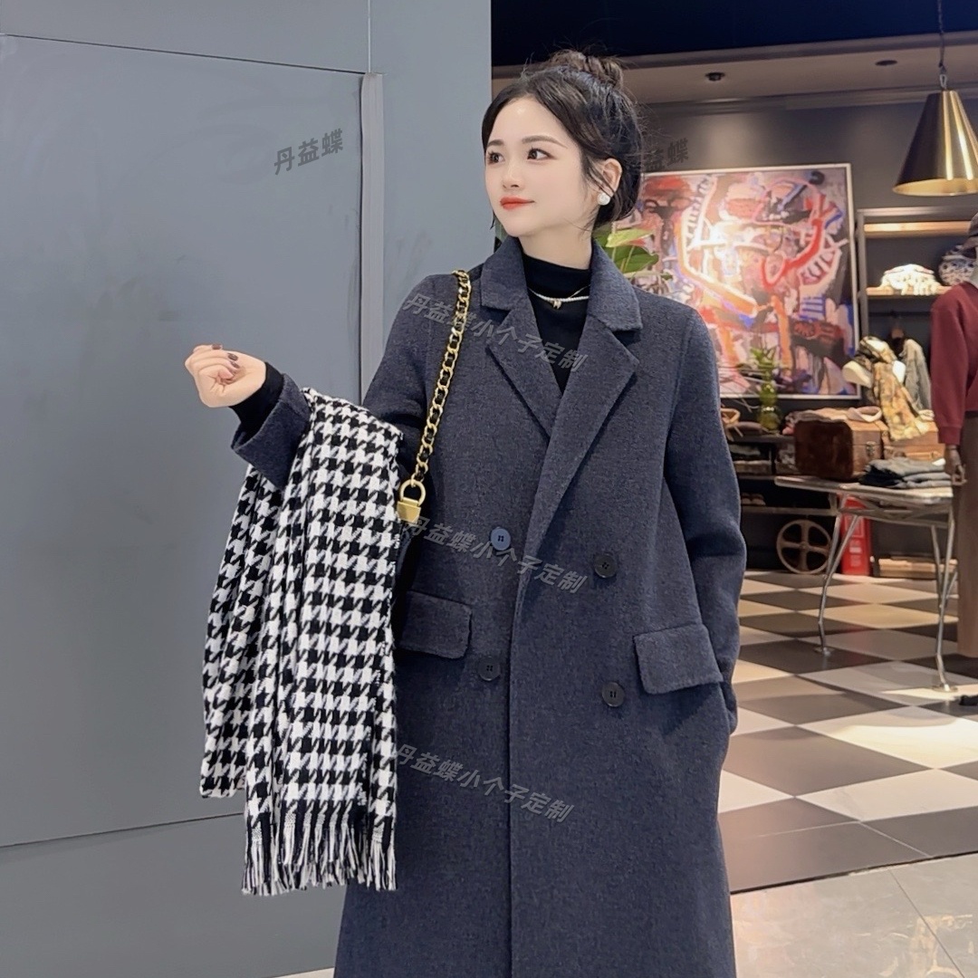 【反季福利】小个子轻奢中长款显瘦气质韩版双面呢羊毛大衣2216