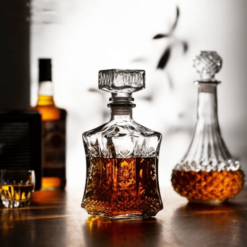 玻璃家用酒壶白酒储酒瓶酒樽创意红酒醒酒器威士忌酒瓶带盖洋酒壶
