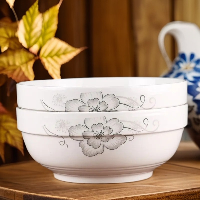 2只装汤碗陶瓷家用大碗面碗装汤碗菜碗陶瓷碗可微波炉餐具大号