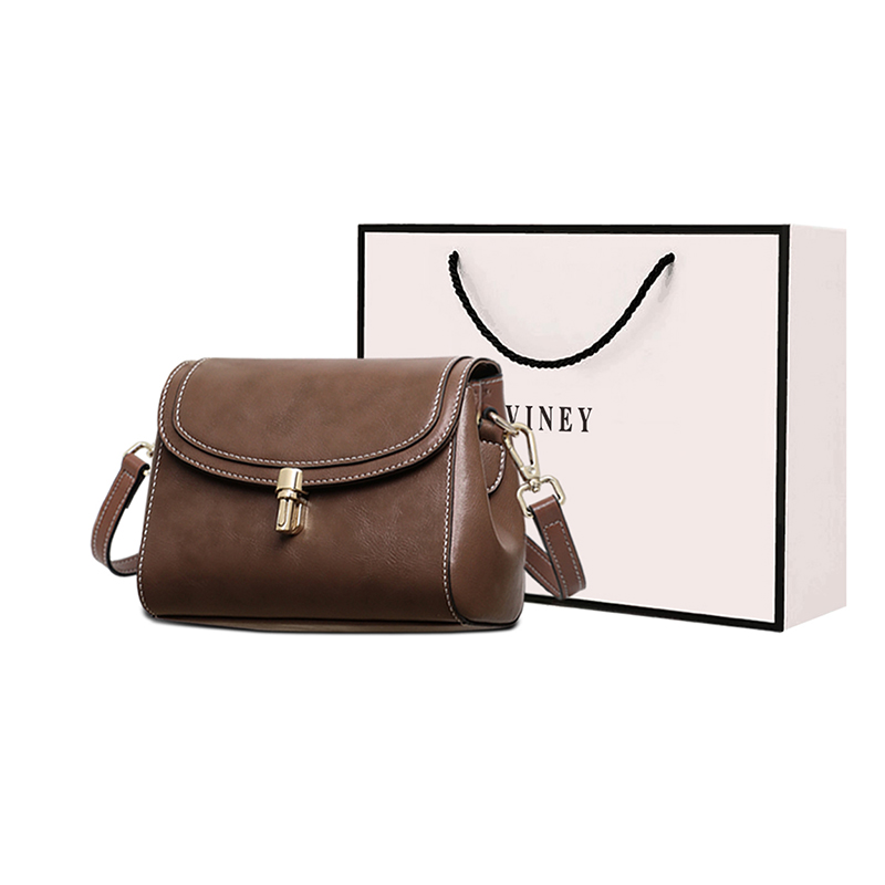 Viney真皮包包女百搭2025款轻奢斜挎单肩包生日礼物送女友送老婆