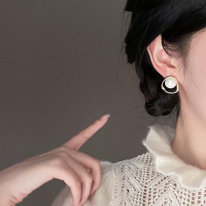925银耳饰 纯银针温婉尤物珍珠耳钉简约轻奢百搭小众设计气质网红