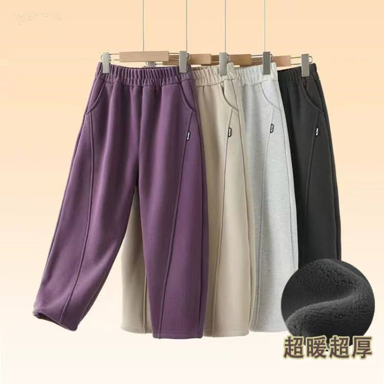 女童2025冬季新款加绒加厚卫裤秋冬装小女孩童宽松香蕉裤运动裤潮