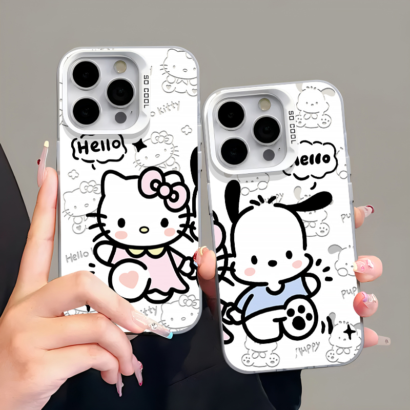 欧克里里牵手猫狗适用iphone17苹果16元气情侣手机壳vivo华为oppo