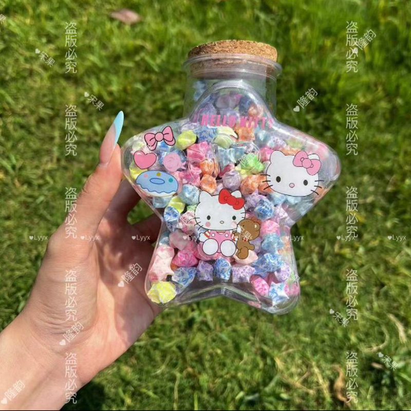 七夕节夜光星星纸玻璃瓶星星 许愿瓶手动DIY荧光星星折纸创意礼物