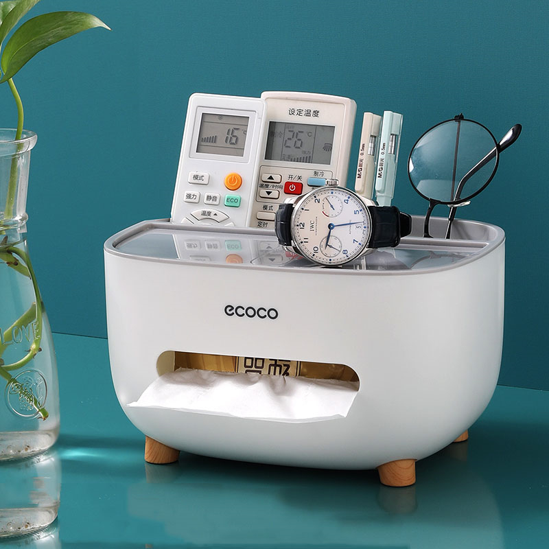 意可可茶几纸巾盒收纳遥控器家用创意简约风高级网红抽纸盒子客厅