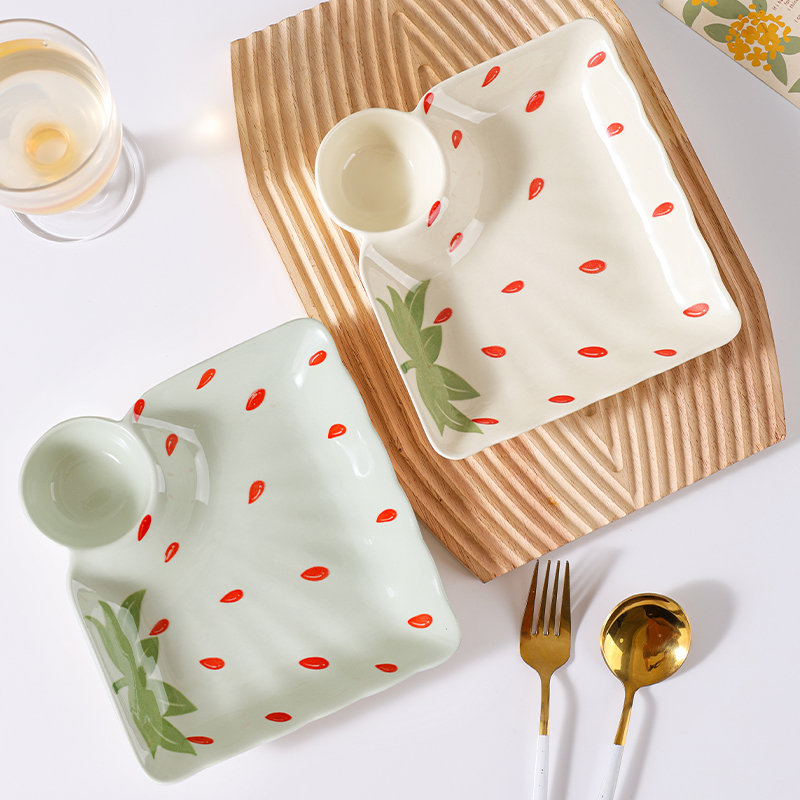 芬利兰【2个装】釉下彩-遇见”莓”好-饺子盘陶瓷