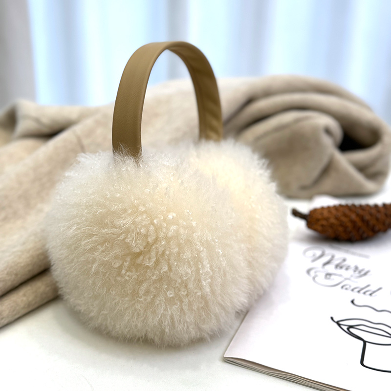 山羊绒折叠耳罩女秋冬保暖耳套可爱护耳防冻耳包双面毛绒羊毛防风