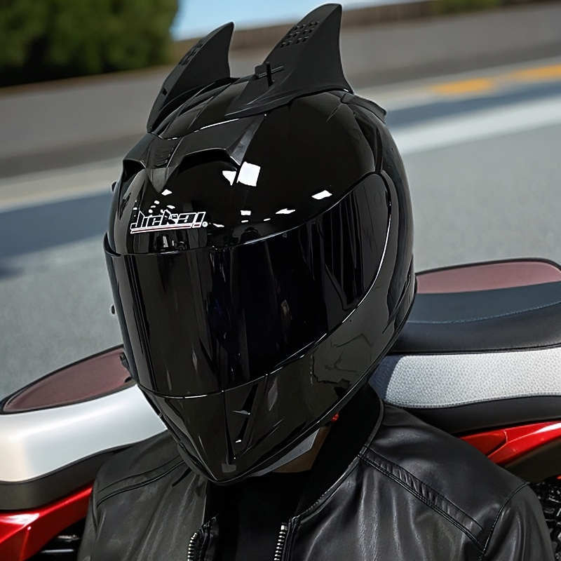 【送蓝牙】捷凯头盔男女骑士双镜全盔安全个性全覆式机车四季骑行盔