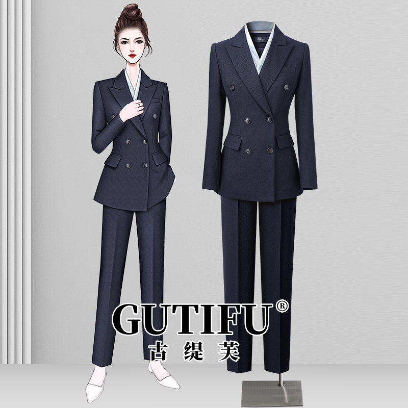 双排扣西装套装2025新款洋气职业通勤气质外套爆款高级上班西服