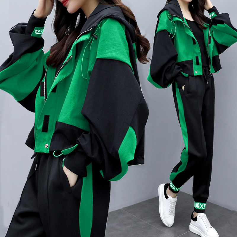 高级感两件套运动套装2025新款秋季大码洋气显瘦时尚爆款休闲女装