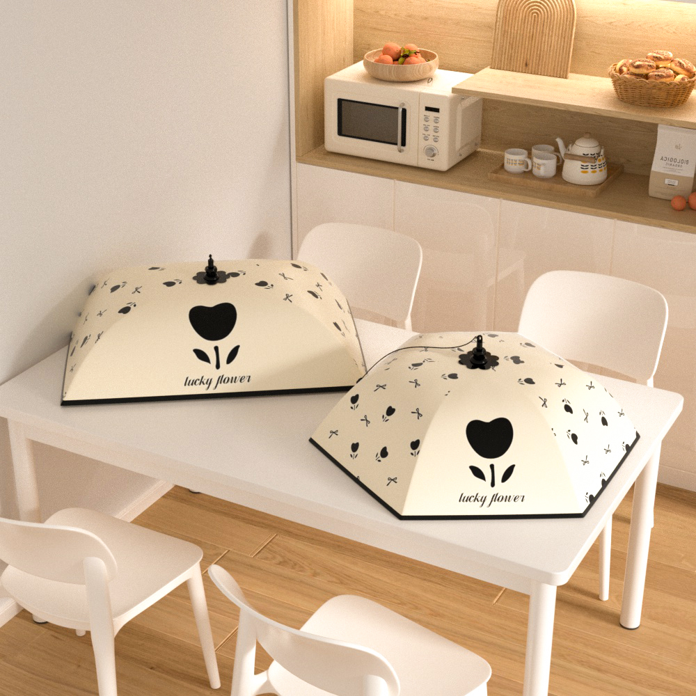 新款饭菜保温菜罩可折叠防尘防蚊保护罩神器冬季剩饭盖菜餐桌罩子