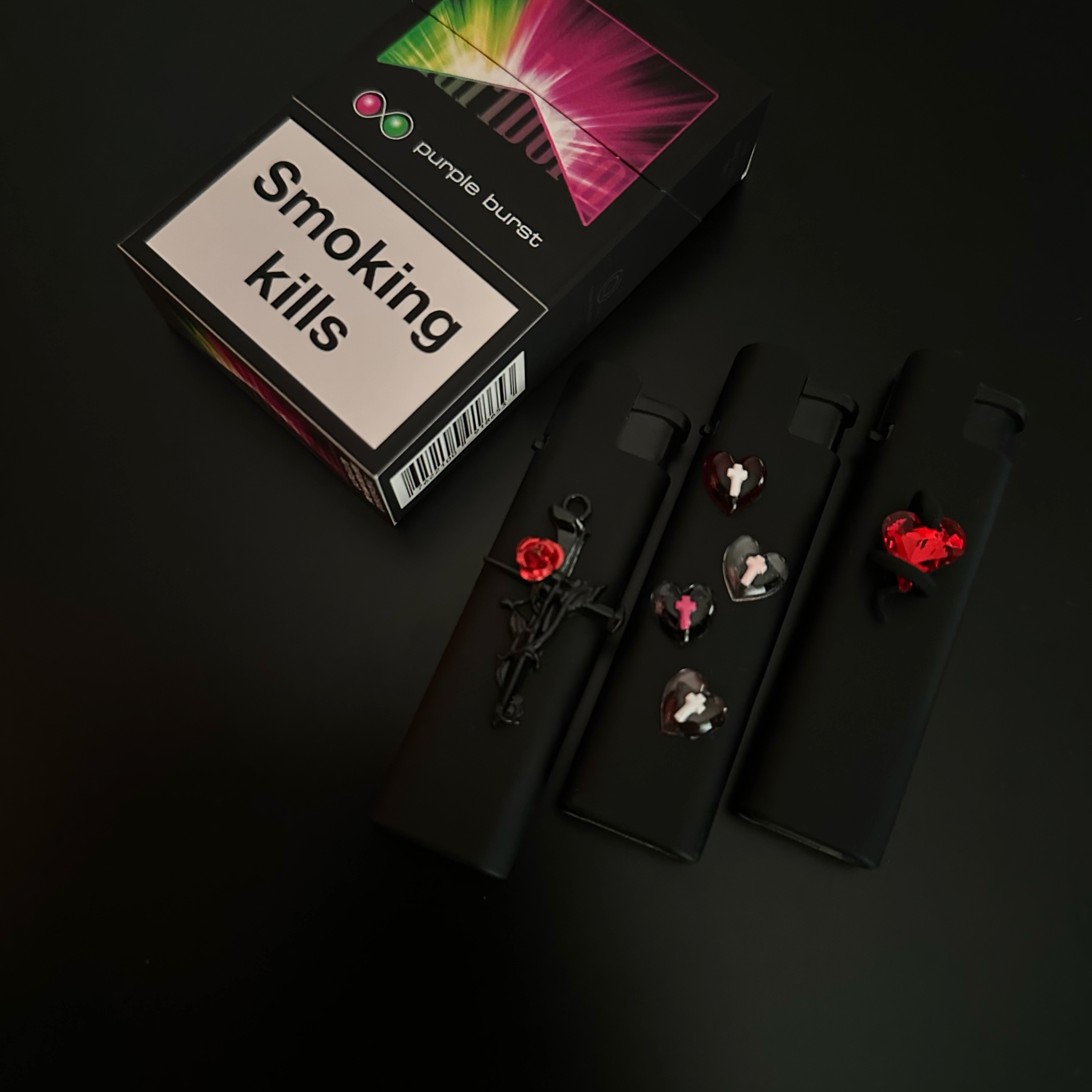 原创手作黑武士磨砂防爆一次性打火机送礼质感