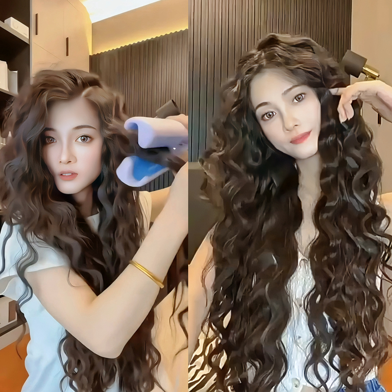 法式32MM蛋卷头卷发棒女蛋蛋卷水波纹蛋糕卷夹板懒人神器羊毛大卷