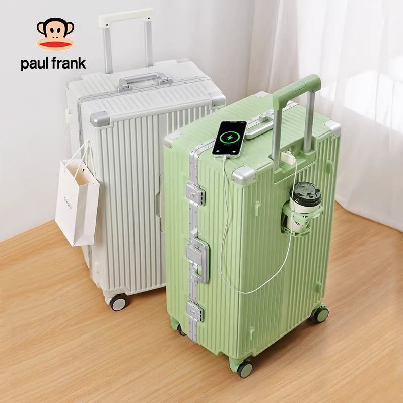 paul frank/大嘴猴大容量多功能铝框旅行箱旅行行李箱 登机行李箱