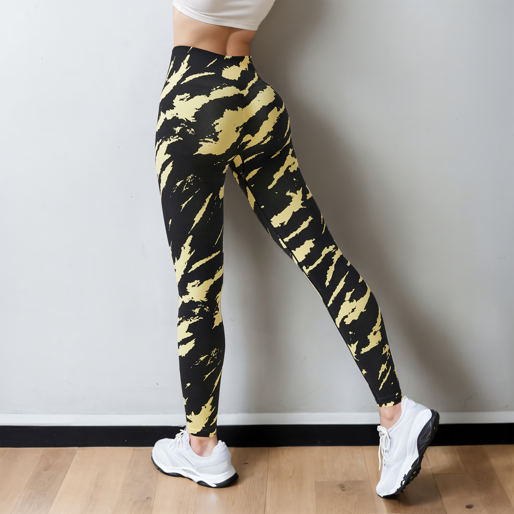 GYMSHINE高腰蜜桃健身紧身裤收腹提臀修身弹力跑步训练瑜伽裤秋冬