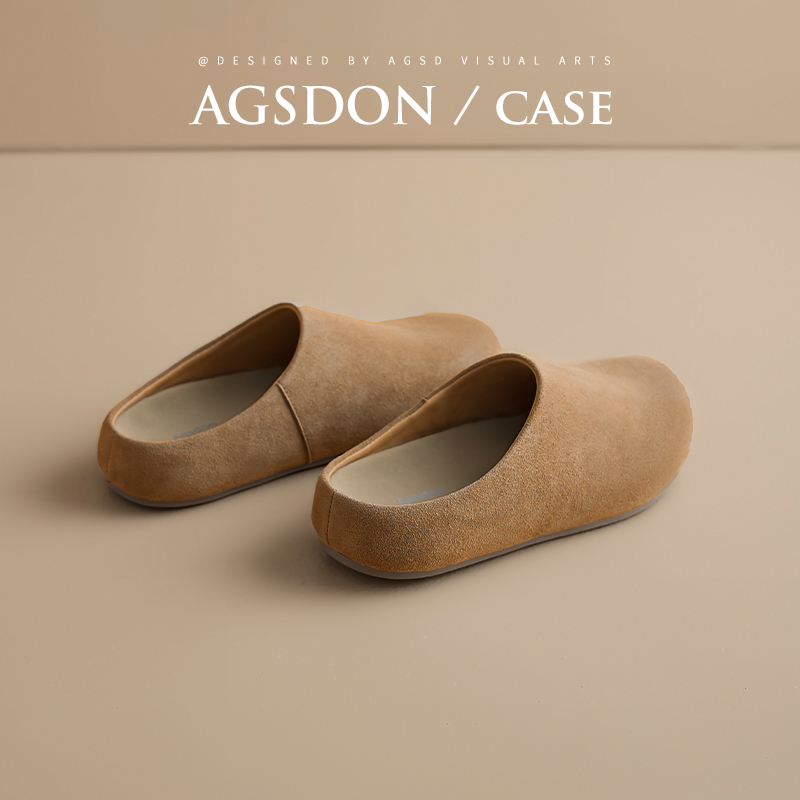 ~奥古狮登勃肯鞋女2025新款秋冬软底半包拖鞋女外穿复古百搭单鞋W