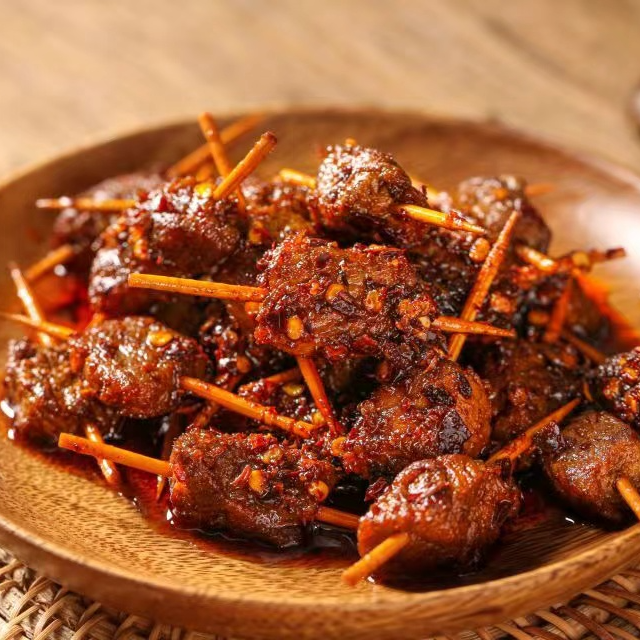 现任牙签牛肉70g湖南特产正宗黄牛肉手工休闲小吃香辣健康醇香