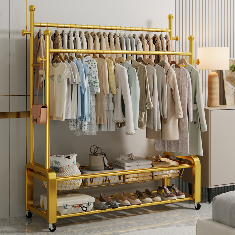 【特厚】落地式衣帽架挂晾衣架卧室衣架挂衣服落地式卧室