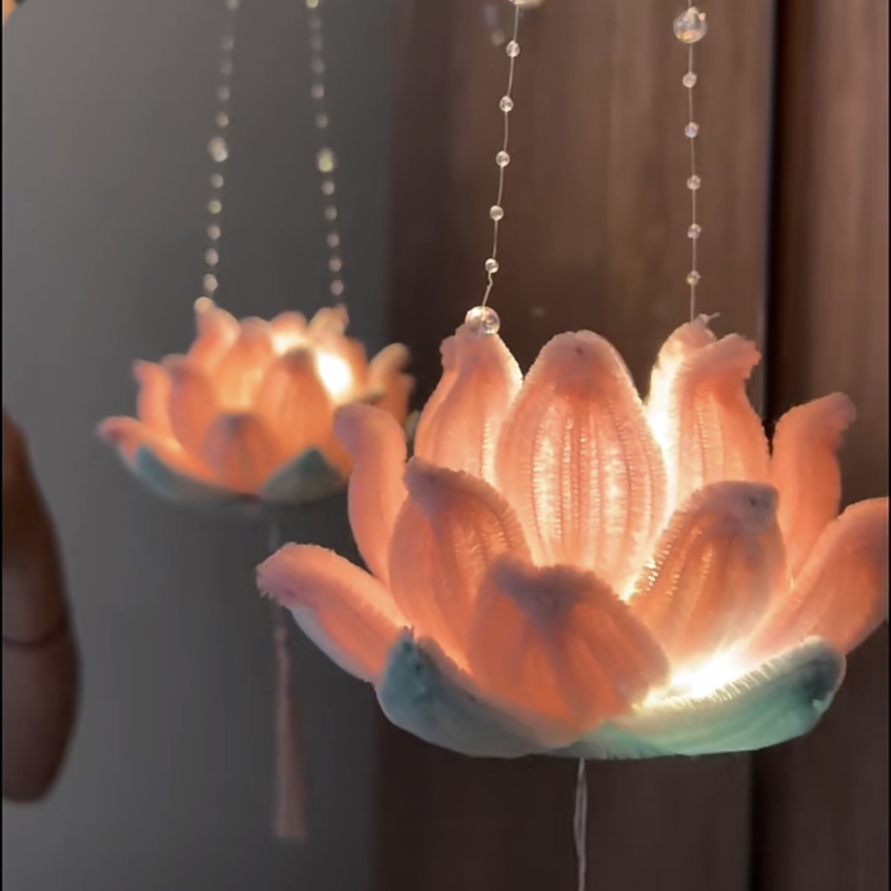 手工diy扭扭棒荷花灯手工材料包中秋节灯笼莲花灯