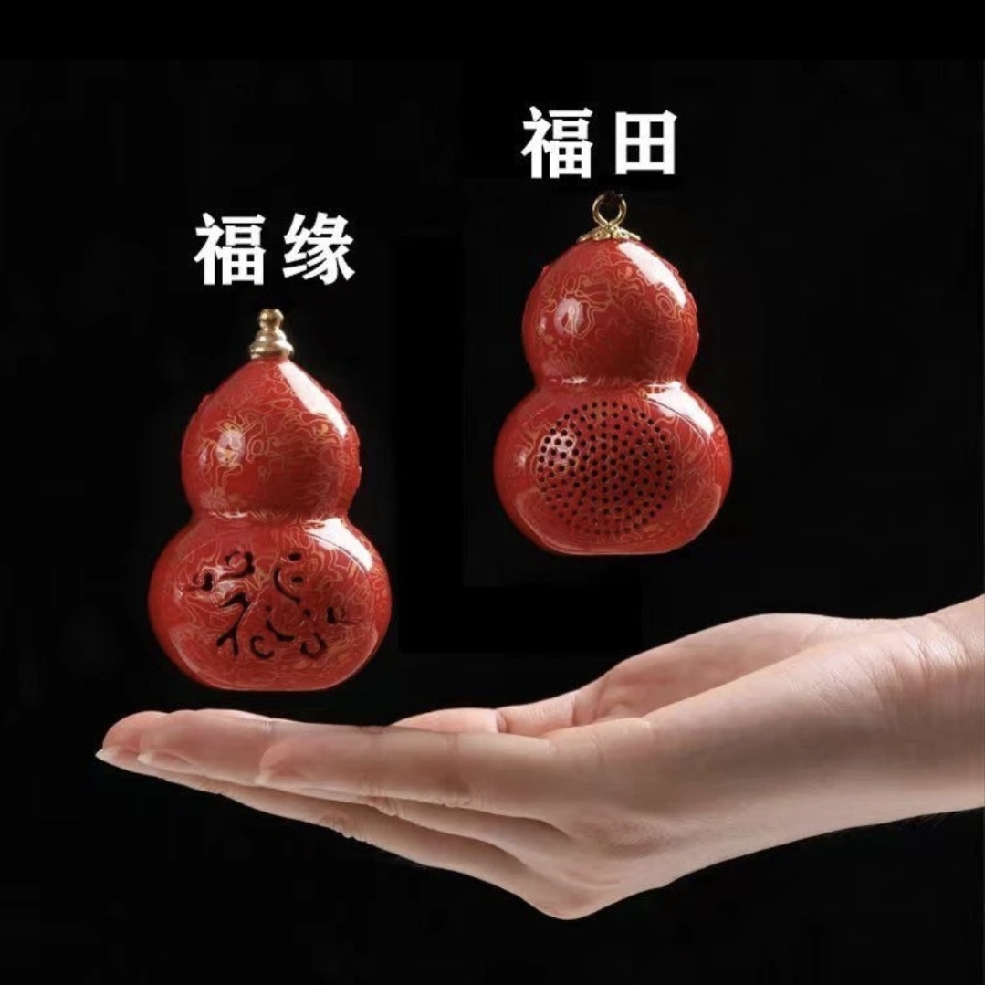 大漆葫芦型蓝牙音箱播放器 可插内存卡 随身携带简约时尚中国风