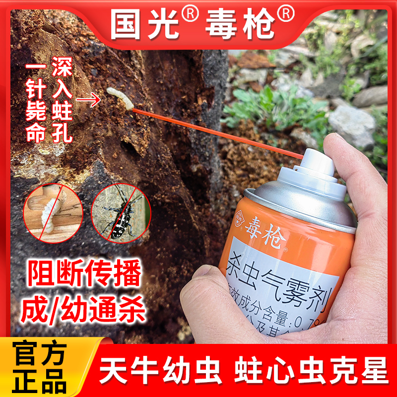国光灭天牛杀虫剂克星树洞虫果树杀钻心虫幼虫树木防虫药蛀虫喷剂