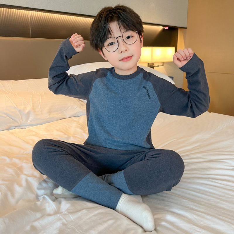 儿童保暖内衣套装男童秋衣秋裤春秋冬款中大童男孩睡衣家居服冬装