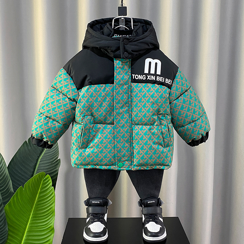 男童棉衣外套冬季2025新款加厚冬装儿童棉袄宝宝连帽棉服保暖冬款