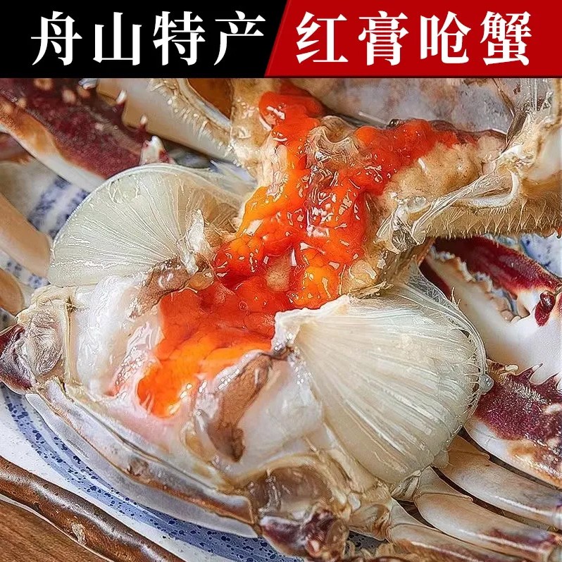 海未叶子 舟山红膏呛蟹3-4两/5只/5袋一箱特产 冷冻保存食用 鲜美