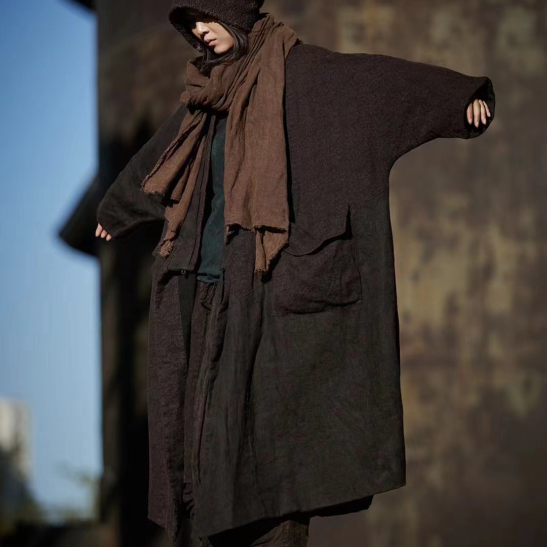 【大漂亮推荐】麻依者2023年冬季新款百搭宽松时尚拼色棉衣#1133