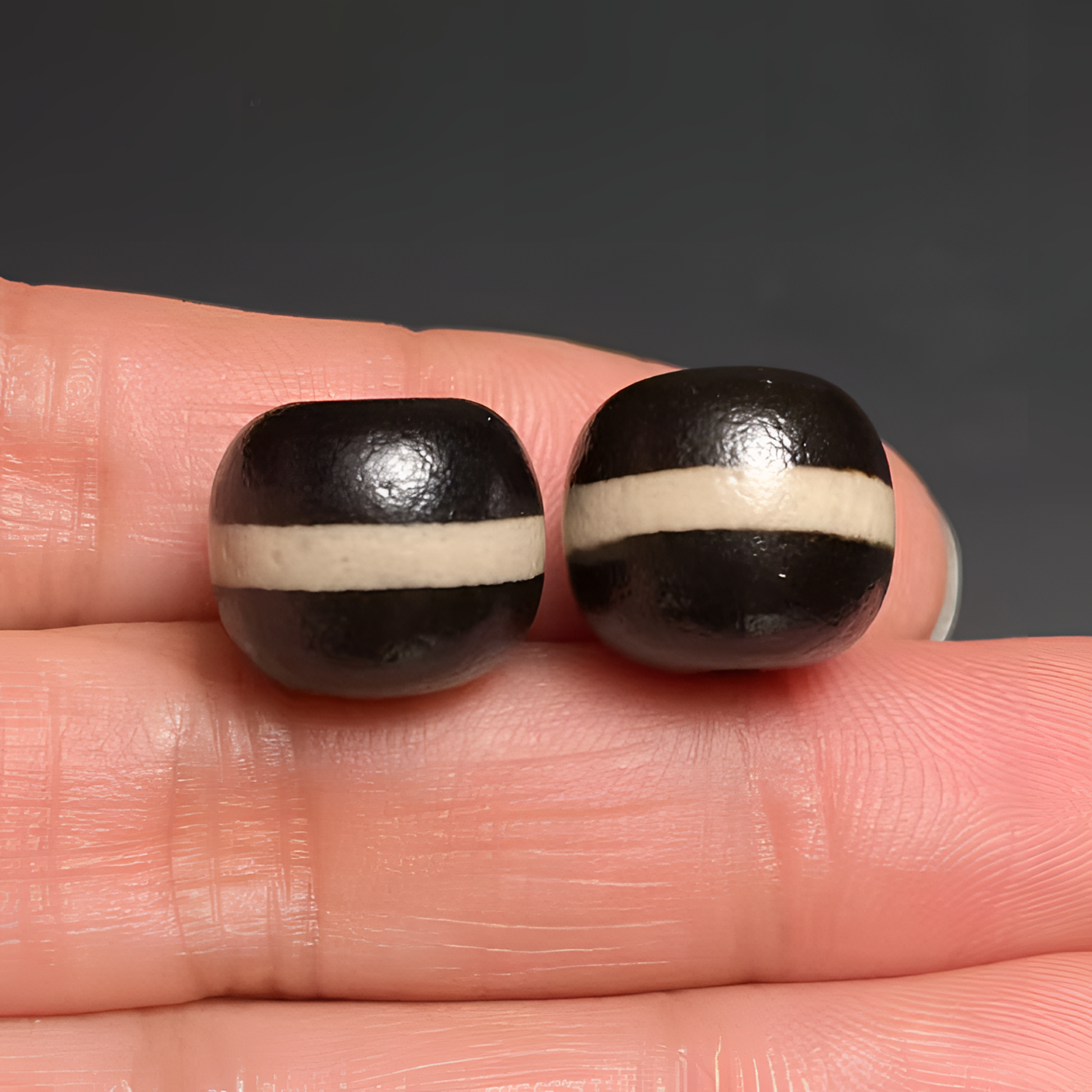 【福利特价配证书】藏区回流天然玛瑙一线药师珠达洛一对13*11.5mm