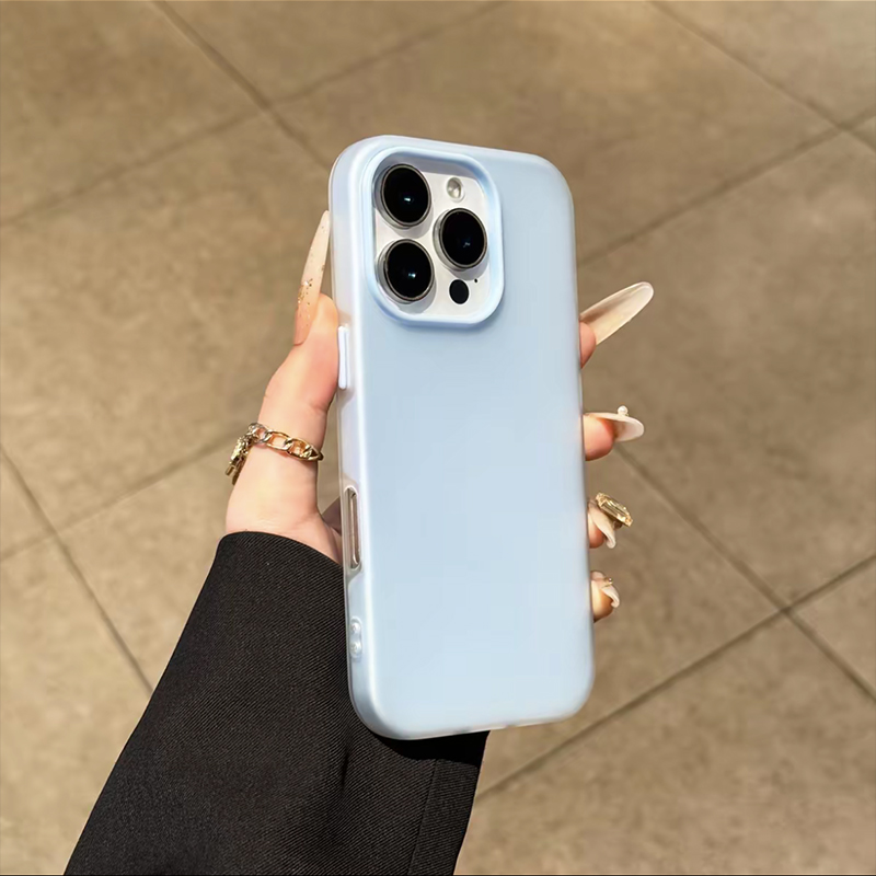 奥菲顿天蓝简约肤感果冻适用iPhone16二合一华为P70vivo小米15opp