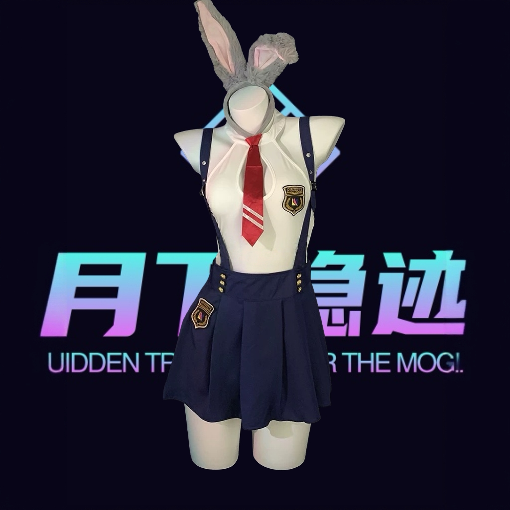 隐迹 可爱风小樱性感睡裙纽扣百褶甜美睡裙镂空拼接网红法式御姐