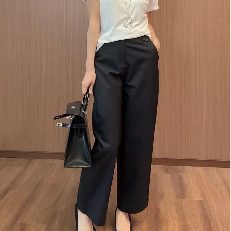 【TANTAN】气质轻奢百搭显瘦后腰松紧阔腿裤#304