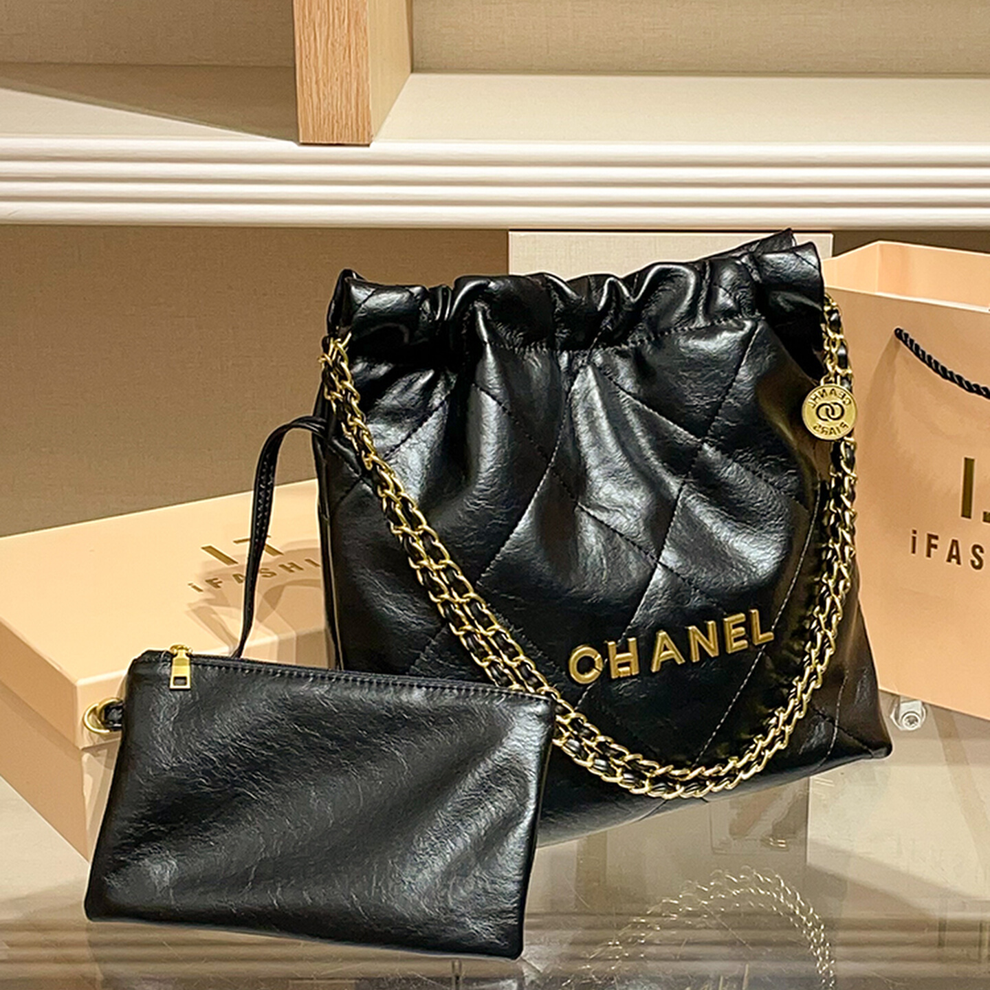 香港正品精选轻奢托特包2025新款垃圾袋包链条包大容量单肩包高级