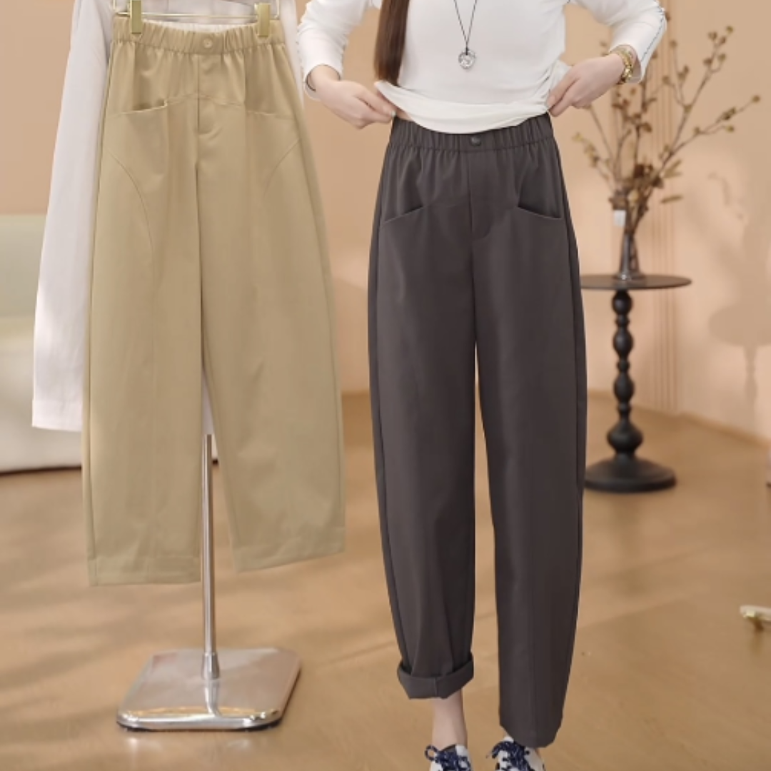 【XUAKU】25年秋季生态棉不皱不鼓包透气舒适休闲时尚弯刀裤气球裤