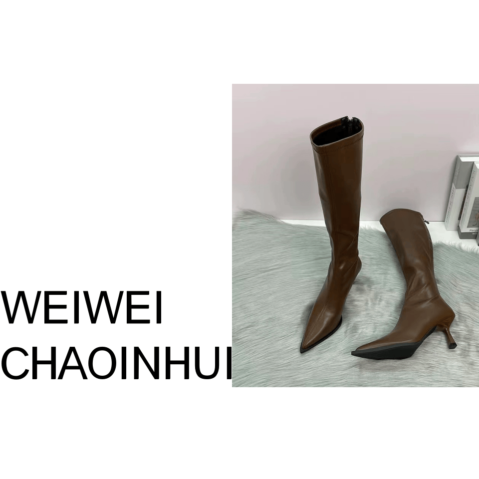 【薇薇高端欧货】秋季新款尖头显瘦细跟长筒时装靴 30870206