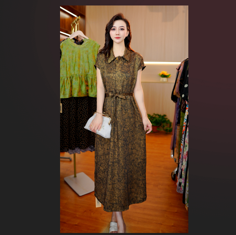 6840-18金铜色）新款女士连衣裙