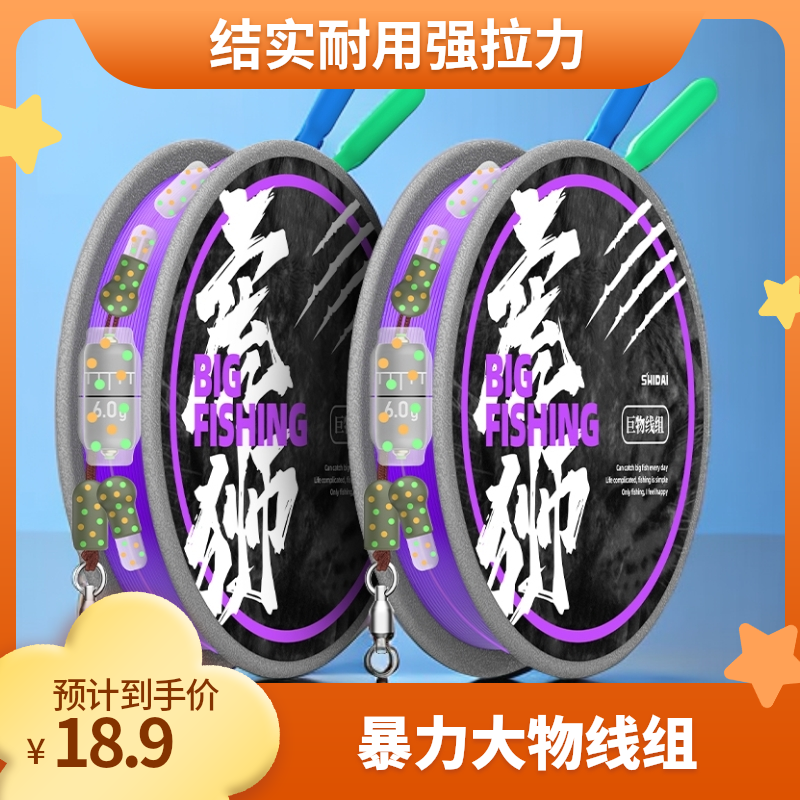 送盒子大物线组轻松狂拉2卷盒装主线结实耐用耐磨强拉力水库湖泊