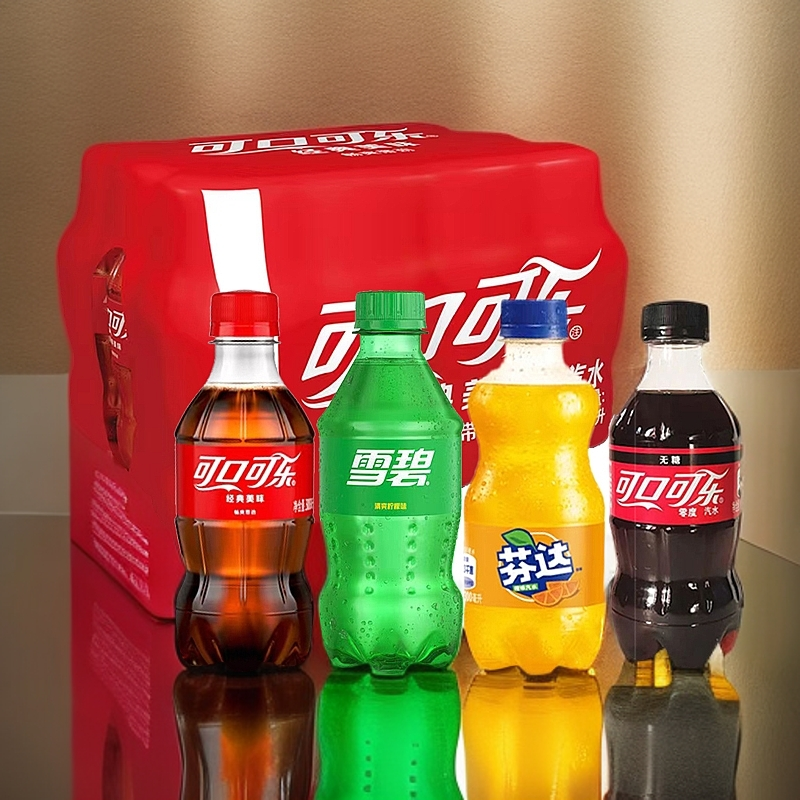 可口可乐/雪碧/芬达汽水畅饮可乐8瓶300ml小瓶饮料纯悦