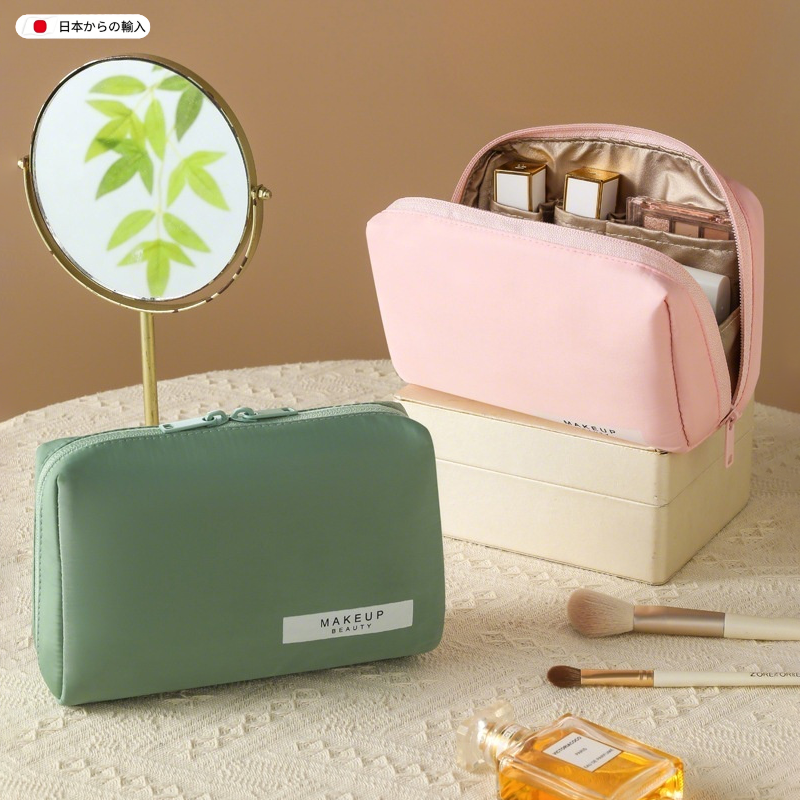 日本化妆包小号便携外出高颜值随身简约口红包旅行大容量化妆品收