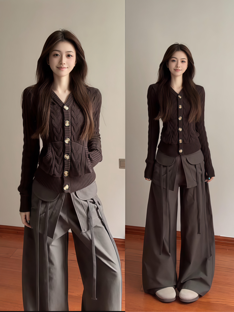 韩系软糯连帽毛衣外套女秋冬2025新款慵懒高级感小个子针织开衫