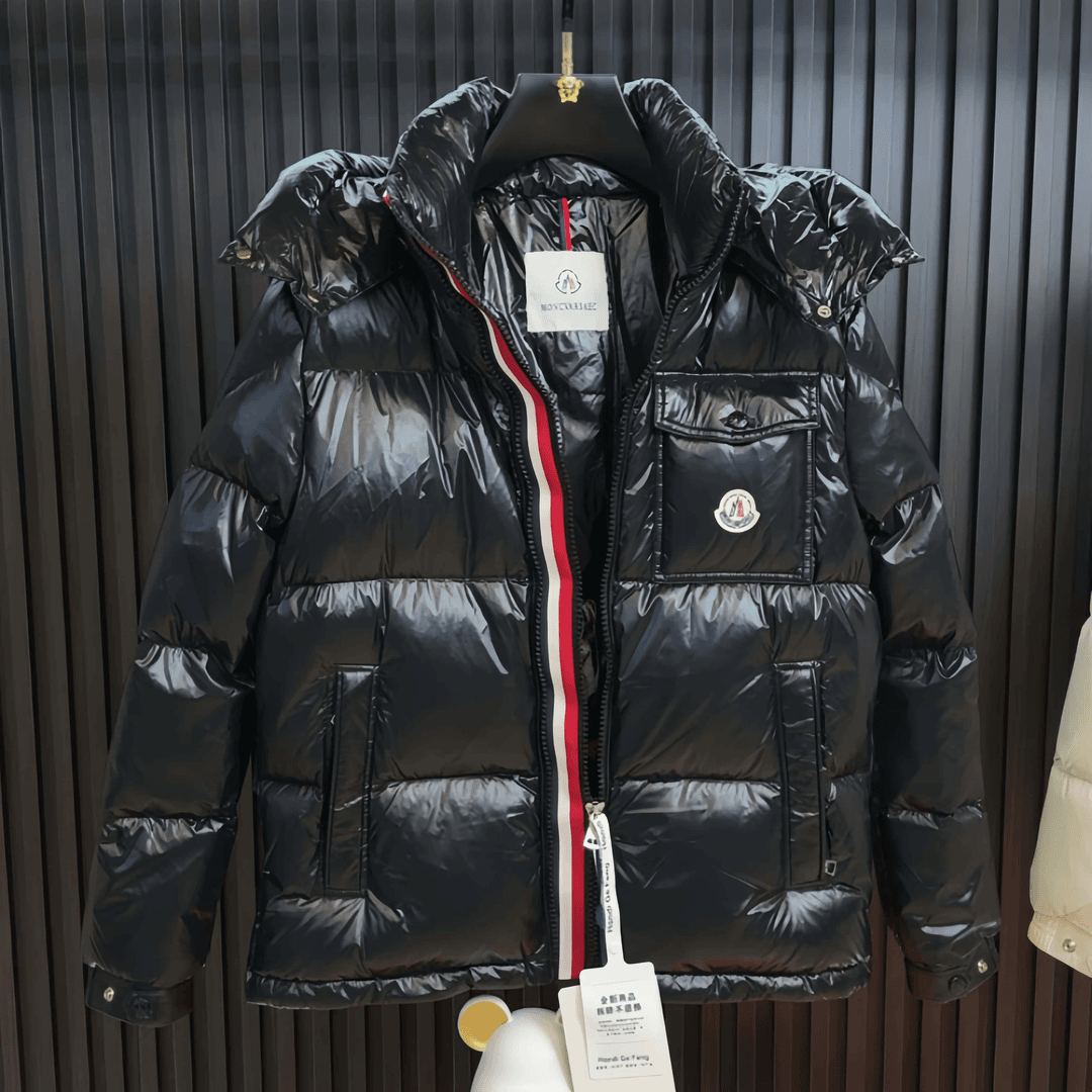 新款高版本2025加厚短款棉服情侣亮面保暖免洗彩虹条外套