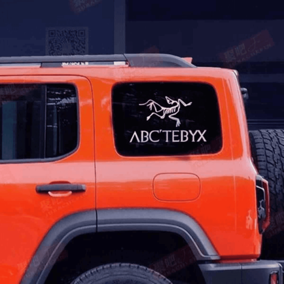 户外露营野营防水坦克300装饰贴纸越野三角窗后玻璃始祖鸟ABC车贴