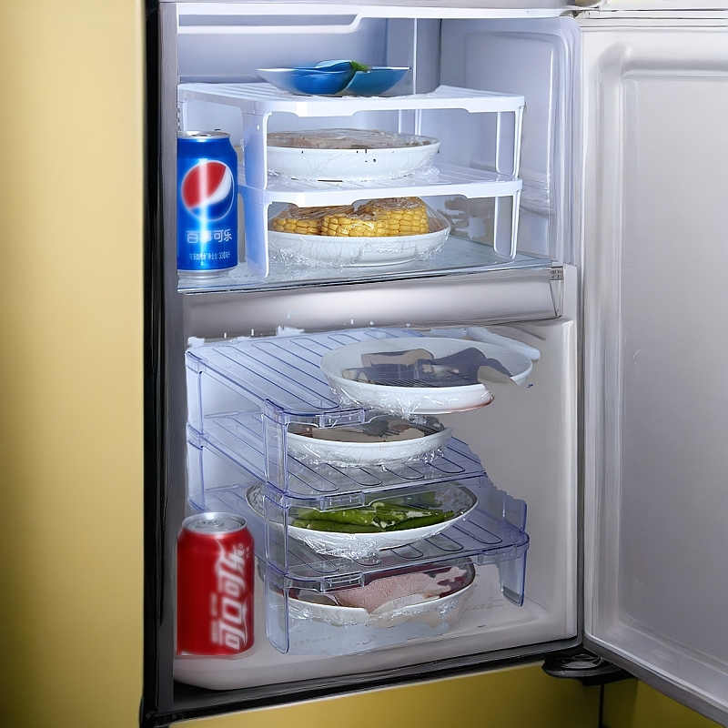 冰箱内部分层置物架橱柜隔层防尘放剩菜盘子饮料调料厨房日式神器